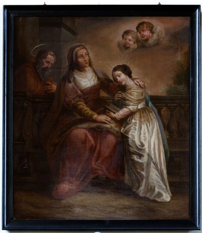 Scilderij, "María y sus padres" de Unknown artist