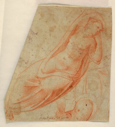 Figura femenina semi-desnuda de Unknown artist