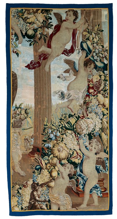 Septiembre y octubre de Los doce meses del año (Fragmento) de Unknown artist