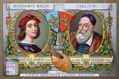 Serie de cuadros de los famosos pintores Rafael Santi y Tiziano Vecellio, Italia de Unknown artist
