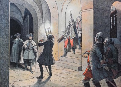 Guerra de los Siete Años, entre 1756 y 1763, el rey Federico el Grande de Unknown artist