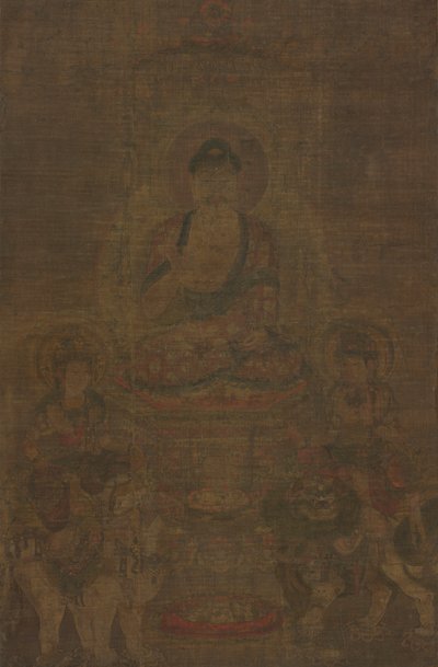 Shakyamuni Triad:  Buddha Attended by Manjushri and Samantabhadra de Unknown artist