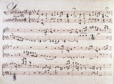 Partitura de Los dos días, ópera de Luigi Cherubini de Unknown artist