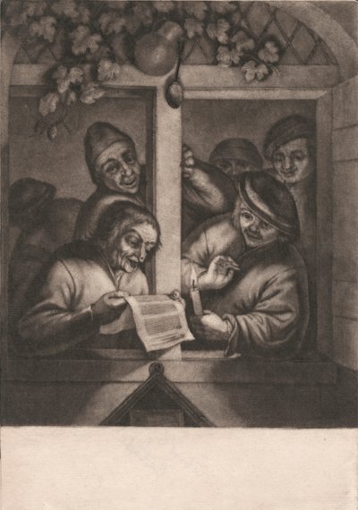 Cantantes en una ventana de Unknown artist