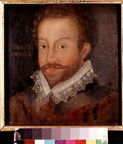 Sir Francis Drake, según un grabado atribuido a Jodocus Hondius, c.1583 de Unknown artist