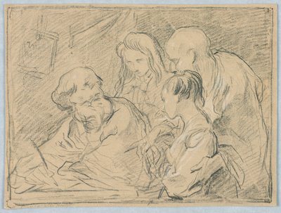 Boceto para una pintura de la Presentación de la Virgen de Unknown artist