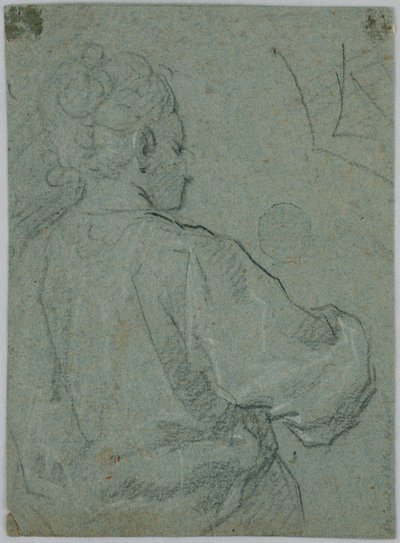 Boceto de una mujer vista desde atrás de Unknown artist