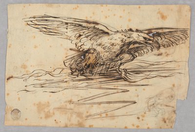 Bocetos para la representación de un águila sobre un rayo de Unknown artist