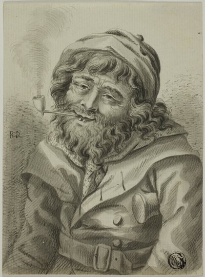 Capitán de mar fumando de Unknown artist