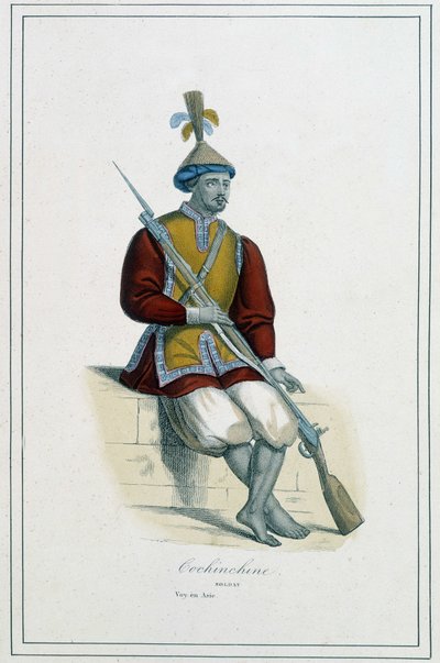 Soldado de armadura cochinchina - en 