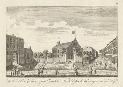 Vista sureste de la iglesia de Kensington de Unknown artist