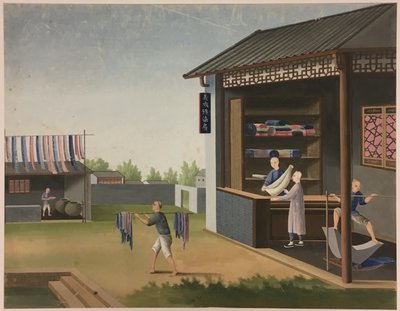 Hilado de tela, Preparación de las hojas de té, Preparación de la seda de Unknown artist