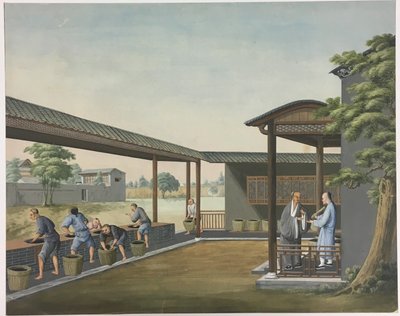 Hilado de tela, Preparación de las hojas de té, Preparación de la seda de Unknown artist