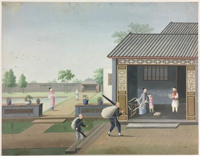 Hilado de tela, Preparación de las hojas de té, Preparación de la seda de Unknown artist