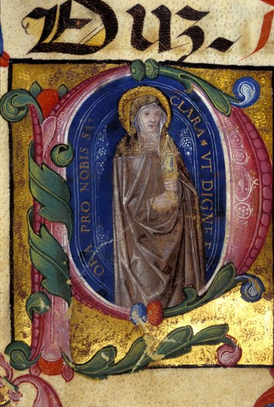 Santa Clara. Fundadora de la Orden de las Clarisas de Unknown artist
