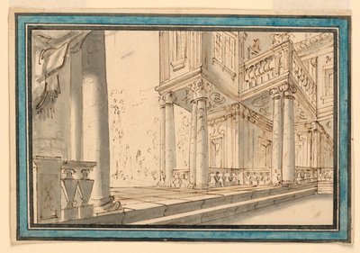 Diseño de escenario: Atrio de una villa de Unknown artist