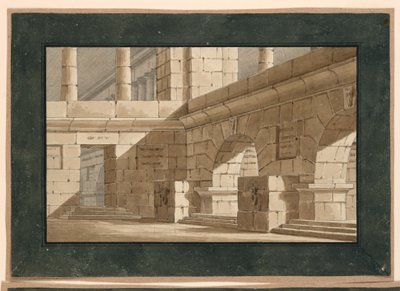 Diseño Escénico, Corte de Edificio Antiguo de Unknown artist