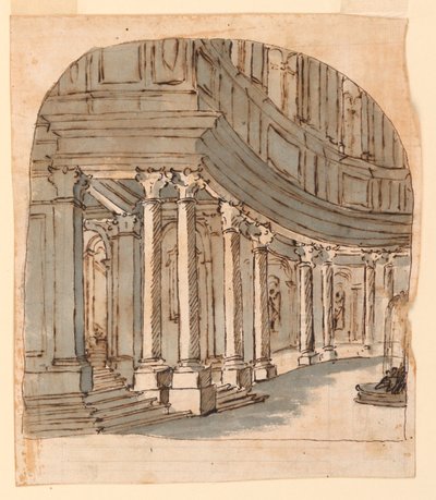 Diseño Escénico: Pórtico Curvo de Unknown artist