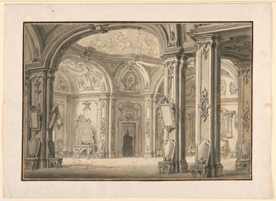 Diseño escénico: Galería en un palacio de Unknown artist