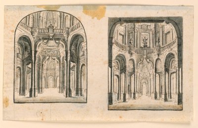 Diseño escénico: Interior de los salones del palacio de Unknown artist