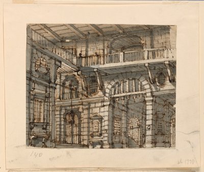 Diseño de escenario, interior del patio de la prisión de Unknown artist