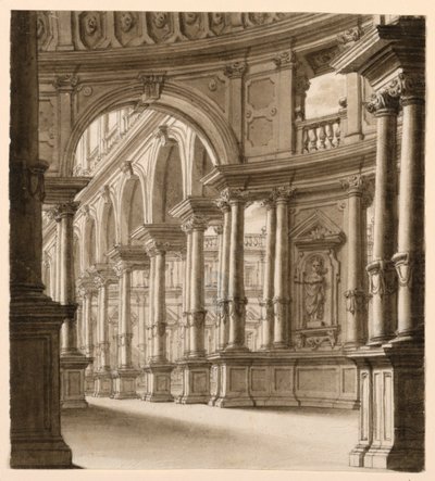 Diseño de escenario, Interior de pórtico renacentista de Unknown artist