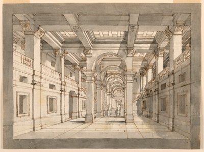 Diseño de escenario, interior de palacio de Unknown artist