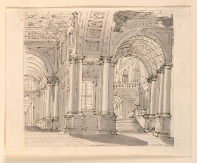 Diseño escénico, interior del palacio de Unknown artist