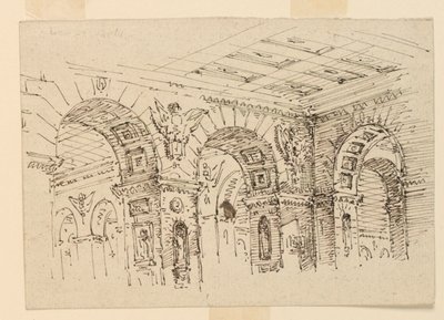 Diseño de escenario, interior del palacio de Unknown artist