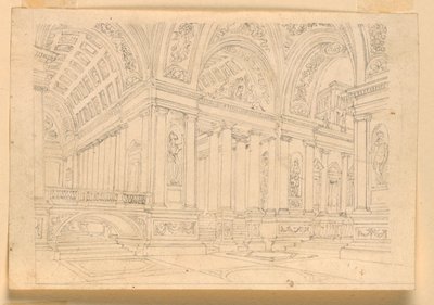 Diseño de escenario, interior del palacio de Unknown artist