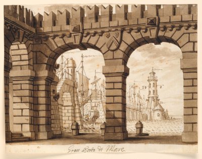 Diseño de escenario, puerto de Unknown artist