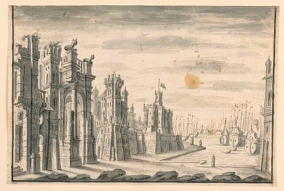 Diseño Escénico, Vista de la Ciudad y el Puerto de Unknown artist
