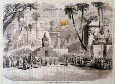 Escenografía para el segundo acto de Semiramide, ópera de Gioacchino Rossini de Unknown artist