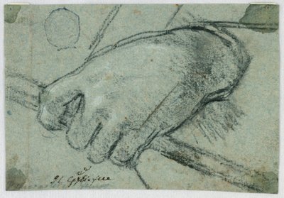 Estudio: Una mano izquierda llevando un palo de Unknown artist