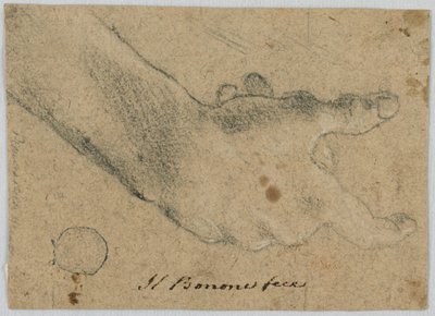 Estudio: Una mano derecha de Unknown artist
