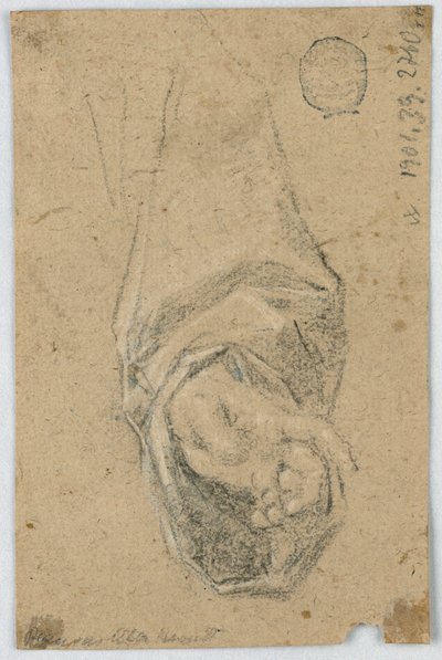 Estudio: La mano izquierda de un monje de Unknown artist