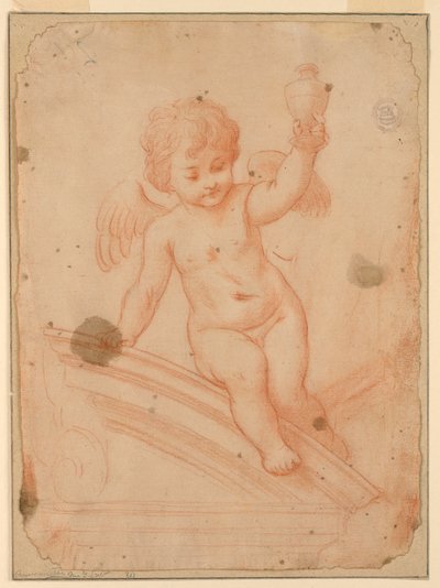 Estudio de Ángel con Jarrón de Unknown artist