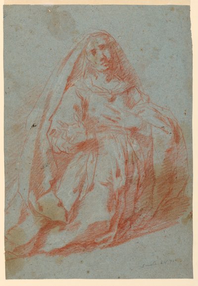 Estudio de una Mujer de Luto de Unknown artist