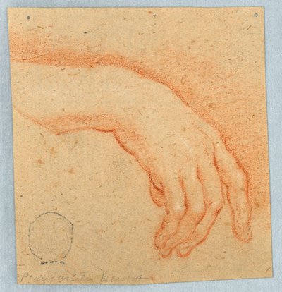Estudio de una mano derecha de Unknown artist