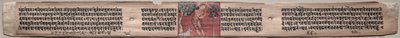 Sudhana y un Búfalo: Folio 115 (recto), del Gandavyuha-sutra (Escritura de la Suprema Arreglo) de Unknown artist