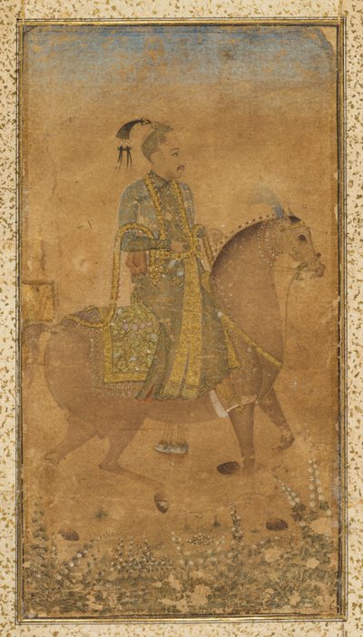 Sultán Abdullah Qutb Shah (1614-74) a caballo de Unknown artist