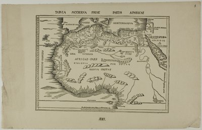 Tabula Moderna Prime Partis Aphricae de Unknown artist