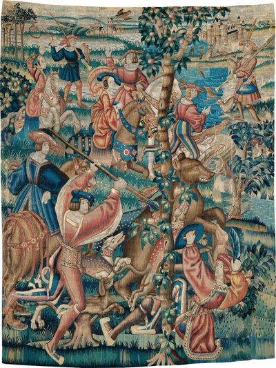Tapiz (Serie Caza del Oso y Cetrería de una Cacería) de Unknown artist