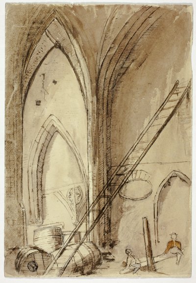 Sube y Baja en el Edificio de la Iglesia de Unknown artist