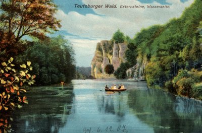Bosque de Teutoburgo, la Externsteine, Externsteine, Tarjeta postal histórica de Alemania de Unknown artist