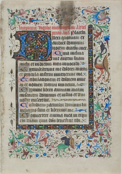 Hoja de texto de un Libro de Horas de Unknown artist