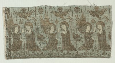 Fragmento textil con la Anunciación de Unknown artist