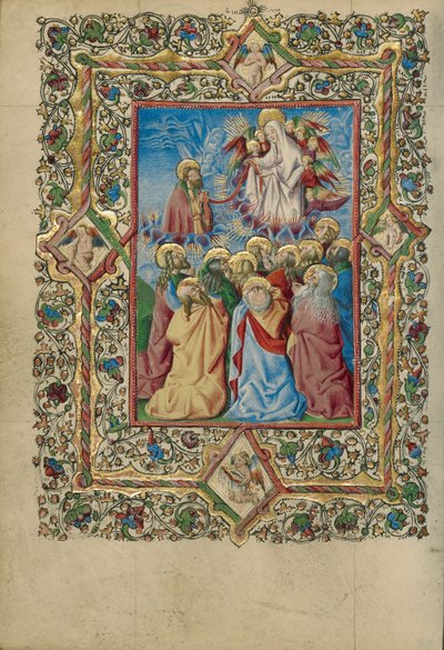 La Asunción de la Virgen y Santo Tomás recibiendo la faja de la Virgen de Unknown artist