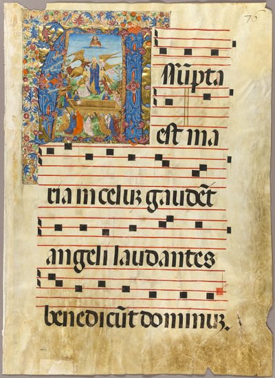 La Asunción de la Virgen en un Inicial Historiado de un Gradual de Unknown artist