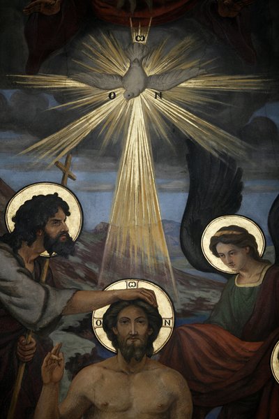 El bautismo de Cristo (detalle) de Unknown artist